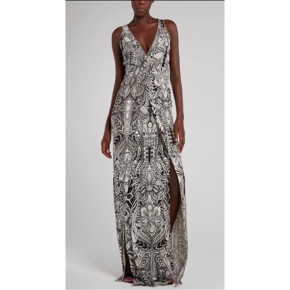 JUST CAVALLI SKETCH FLORAL CUT OUT DRESS - Picture 4 of 8